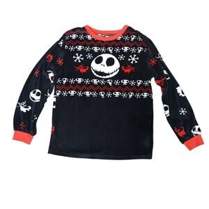 Nightmare Before Christmas Size S 6/7 Boys Fuzzy Longsleeve Jack Skellington